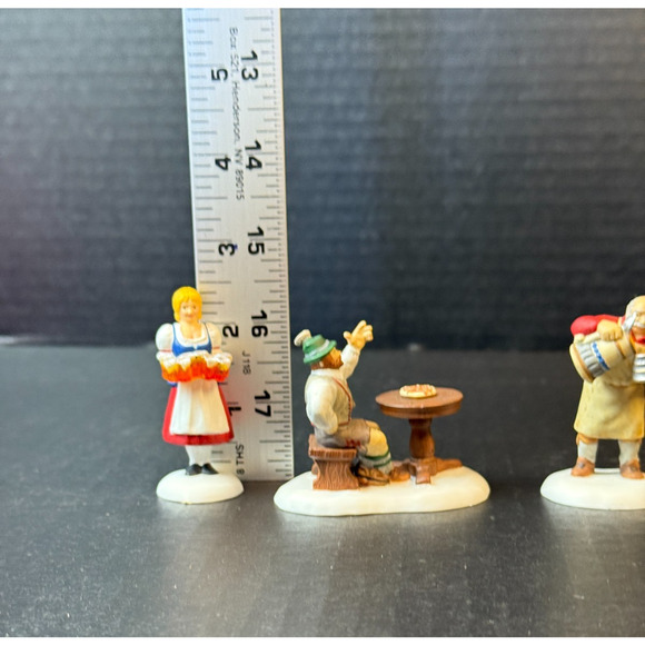 Dept 56 AT THE OCTOBERFEST Set of 3 Alpine Christmas Village Accessory 56302 - Picture 11 of 14